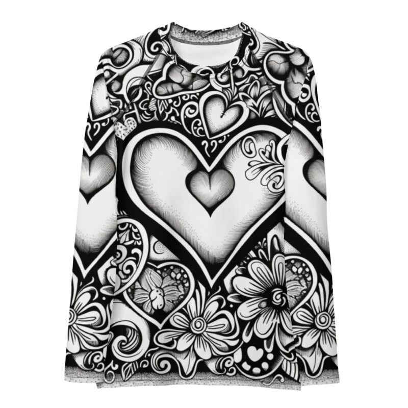 Heart Doodle Rash Vest - Ocean Love Protection