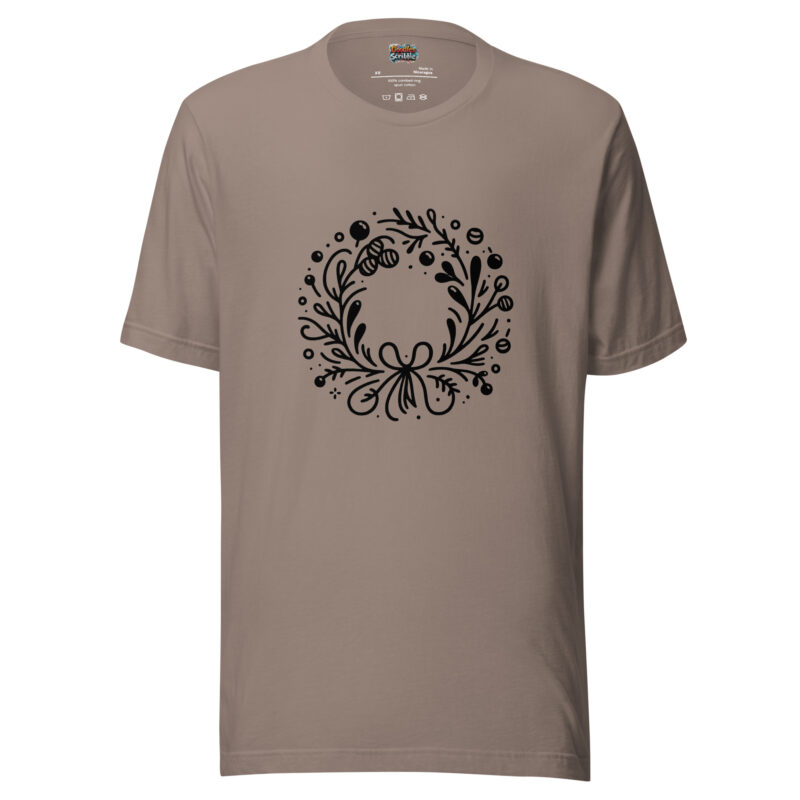 Christmas Wreath T-Shirt - Enchanted Botanical Doodle alternate view