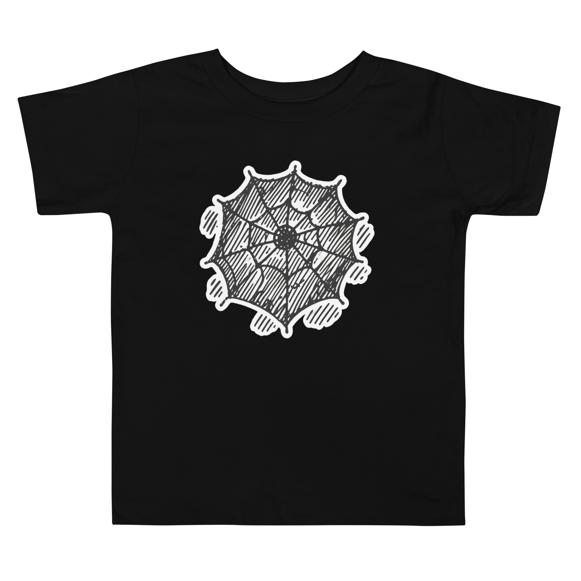 Intricate Spider Web Scribbles for Halloween T-Shirts product image