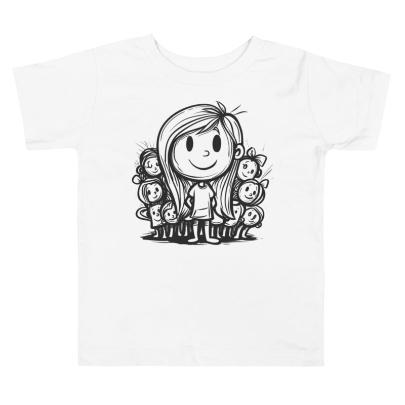 Joyful Scribble Doodle T-Shirt Happy Go Lucky