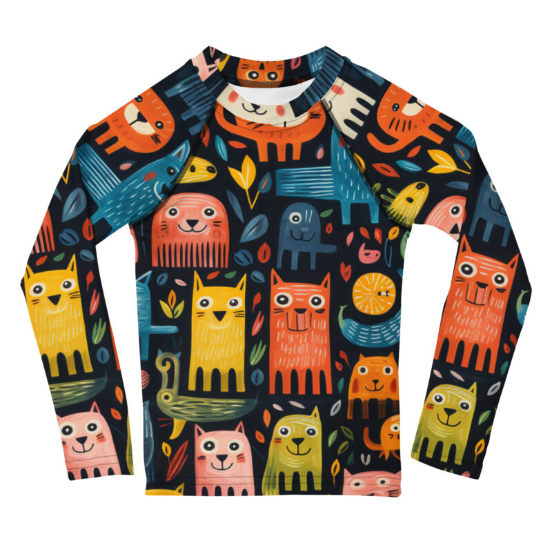 Kitty Doodle Parade Kids Rash Vest