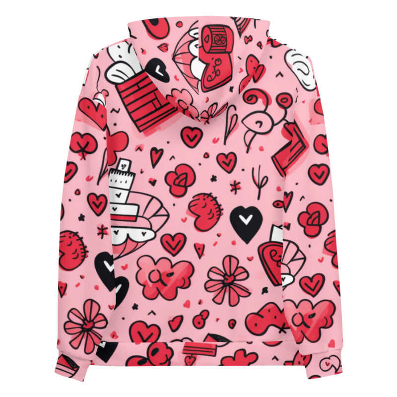 Love Doodle Hoodie - Everyday Romance All-Over Print alternate view