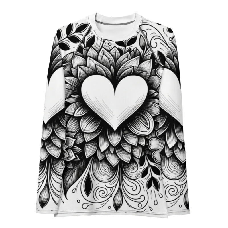 Love-Infused Doodle Rash Vest – Surf with Passion