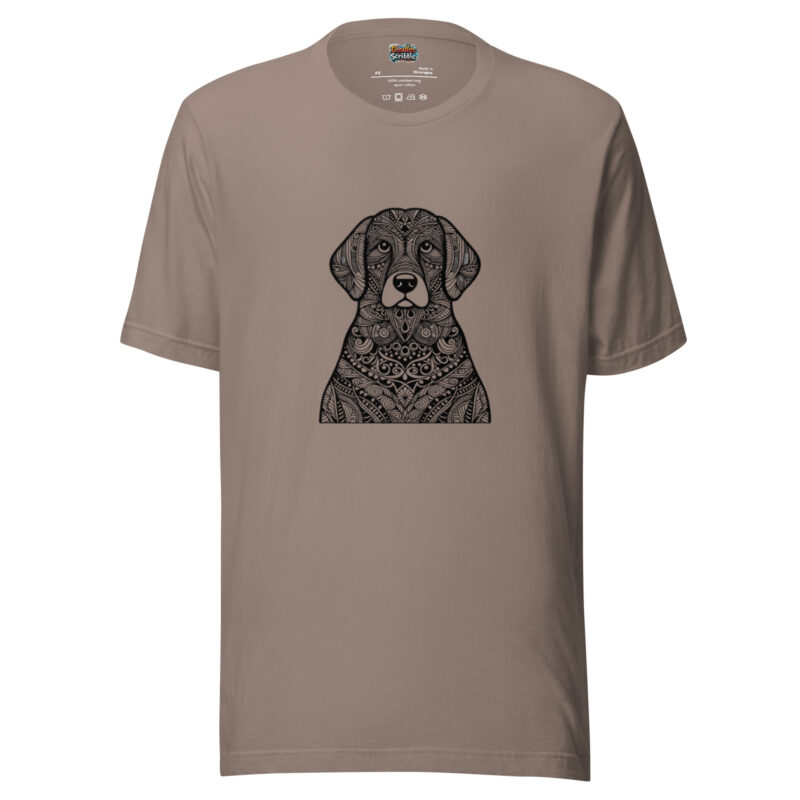 Zentangle Dog T-Shirt - Loyal Companion Hound alternate view