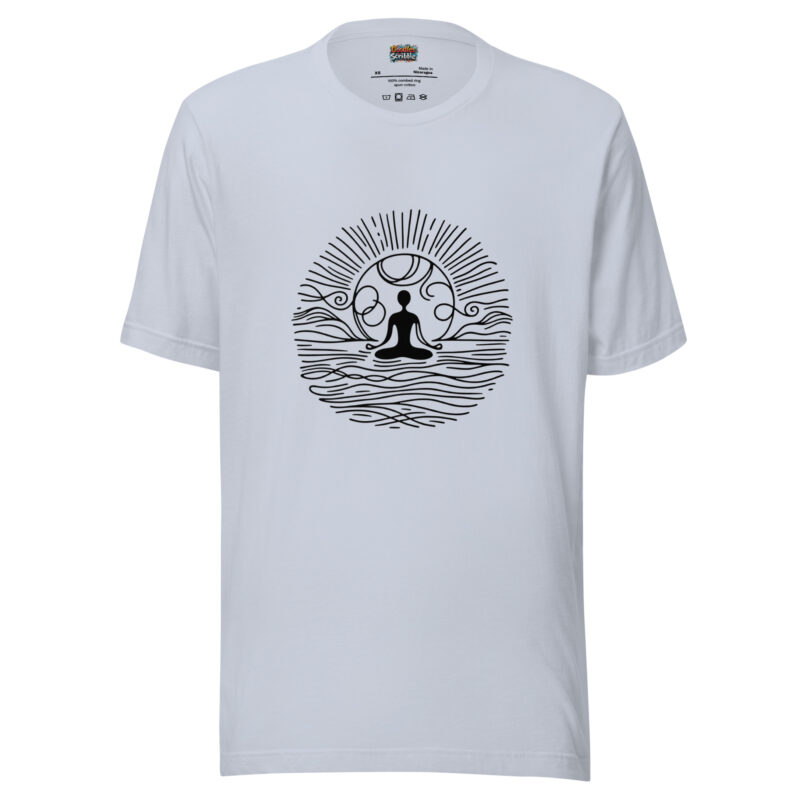Meditation Sun Doodle T-Shirt - Radiant Mindfulness