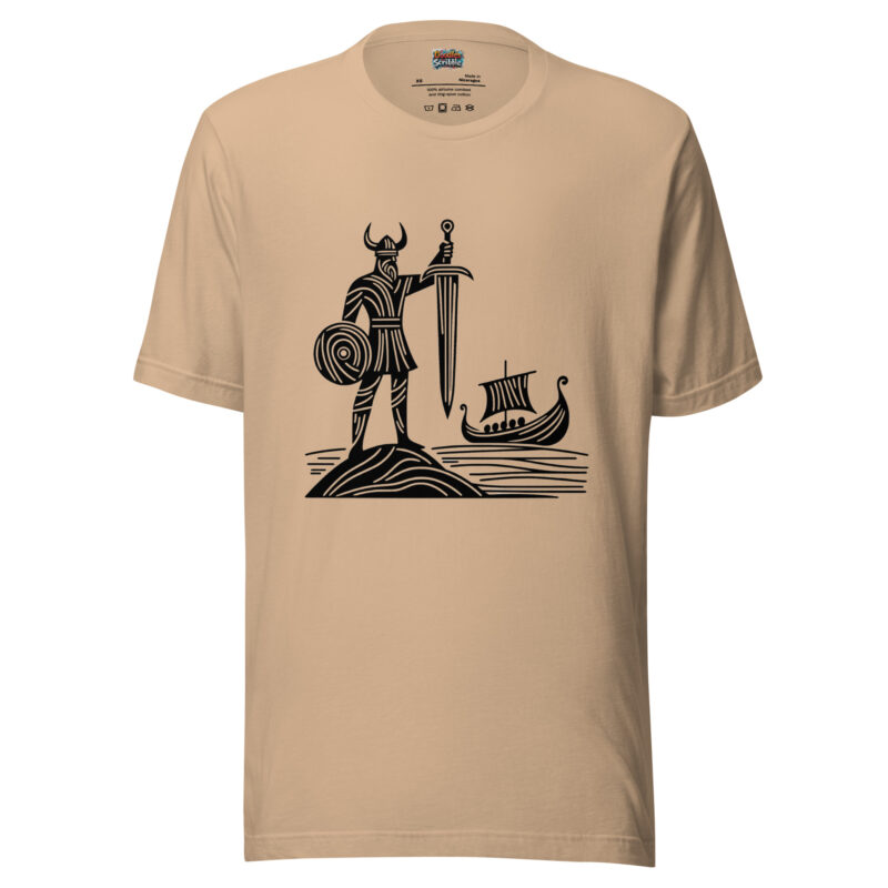 Mythical Valor T-Shirt - Viking Voyage Doodle