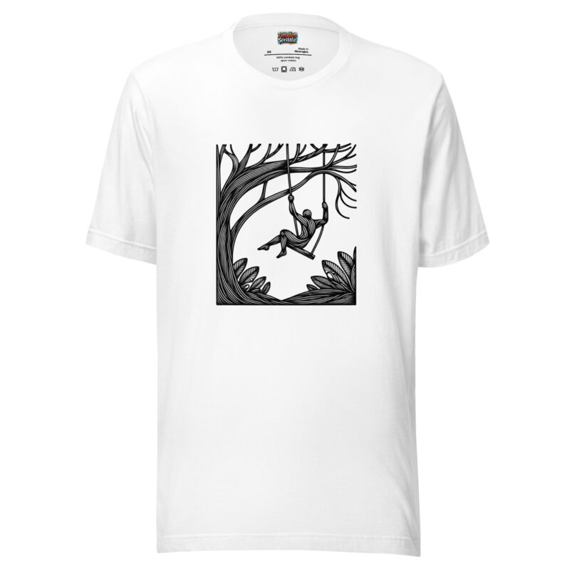 Nature's Playground T-Shirt - Forest Swing Scribble
