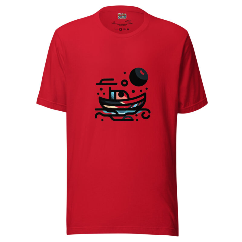Nautical Boat Doodle T-Shirt alternate view