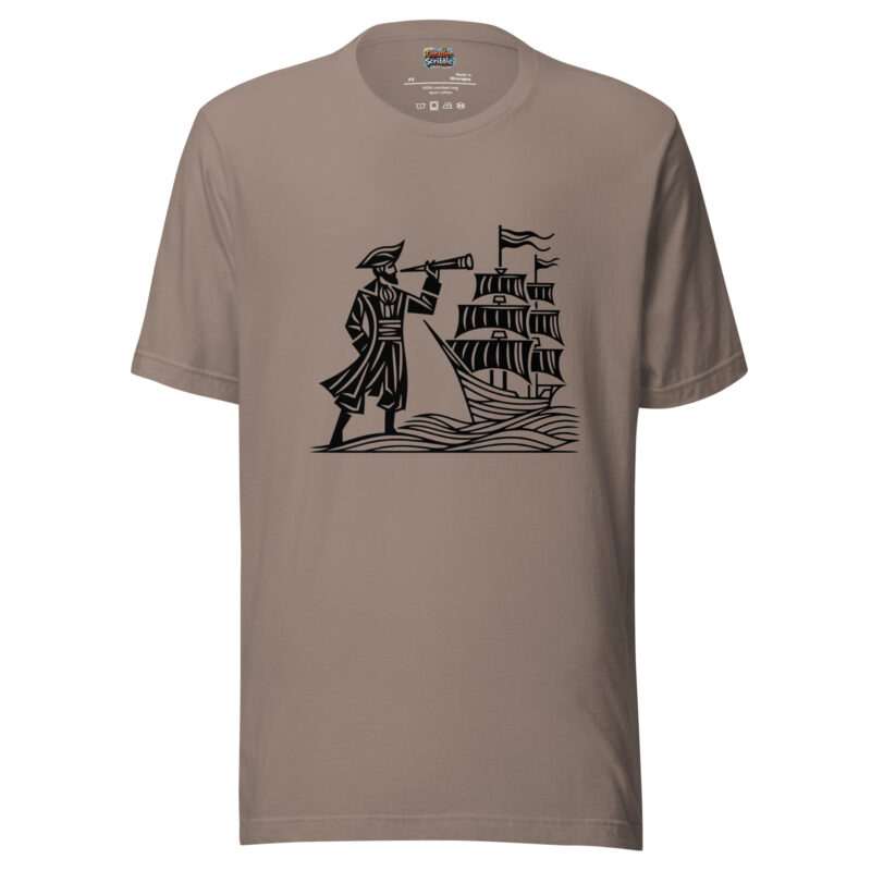 Nautical Captain T-Shirt - Captain's Gaze Doodle alternate view