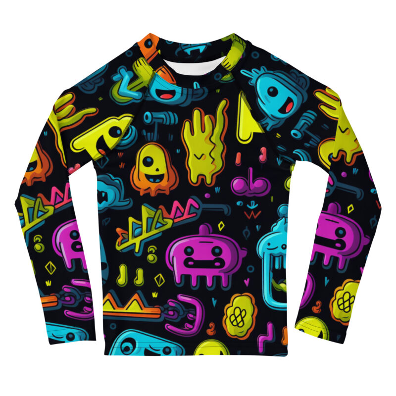 Neon Monster Mash Kids Rash Vest