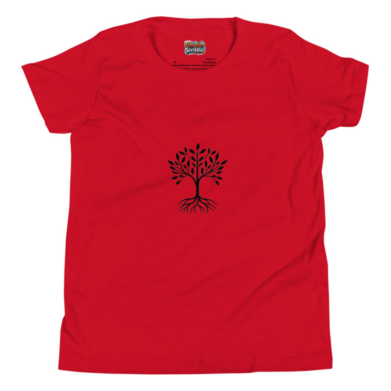 Nighttime Solitude Tree Doodle – Moonlit Calm Tee