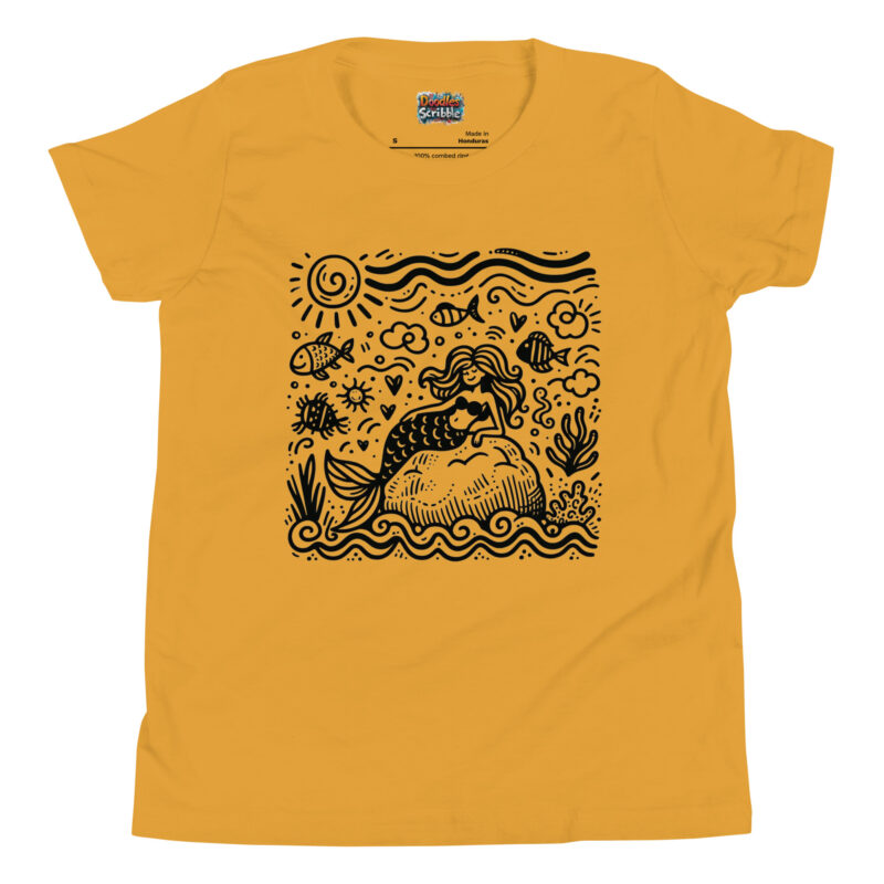 Oceanic Scribble T-Shirt - Mermaid's Muse