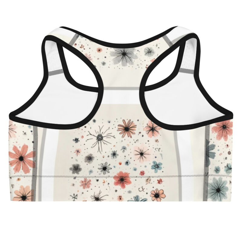 Pastel Flower Doodle Sports Bra alternate view