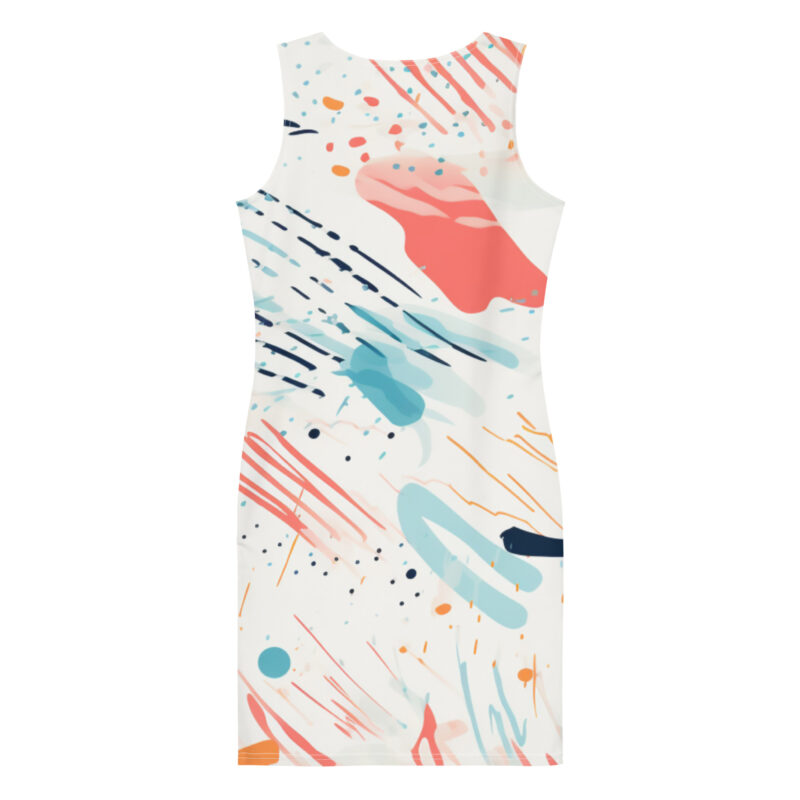Pastel Motion Doodle Bodycon Dress
