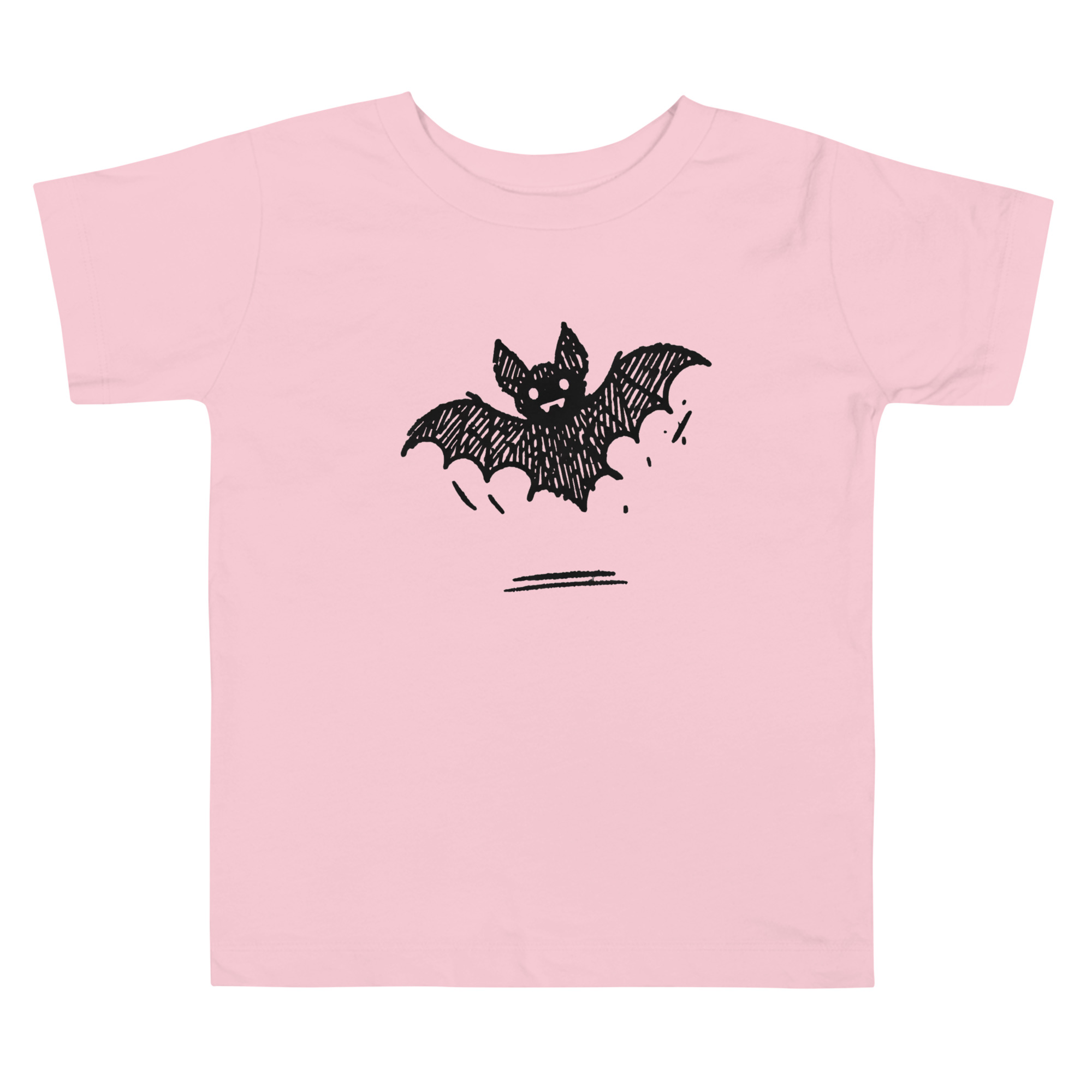Bat T-Shirt with Playful Scribbled Halloween Design alternate view