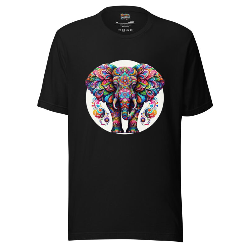 Psychedelic Elephant T-Shirt - Mystical Elegance alternate view