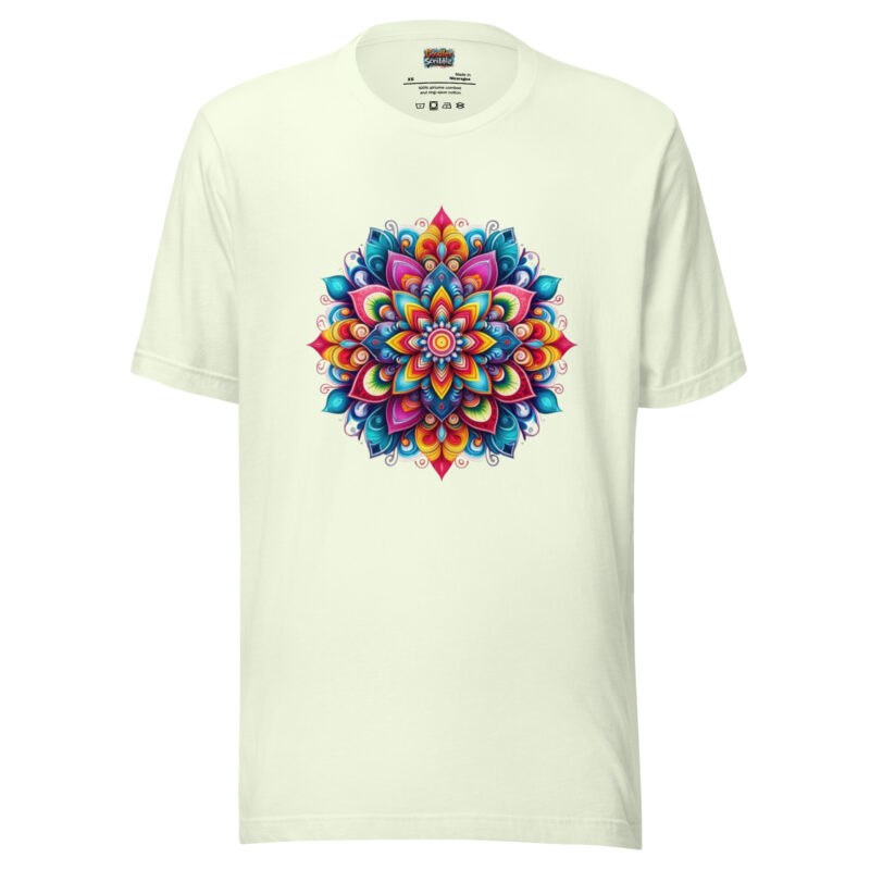Psychedelic Lotus Mandala T-Shirt - Blossoming Colours