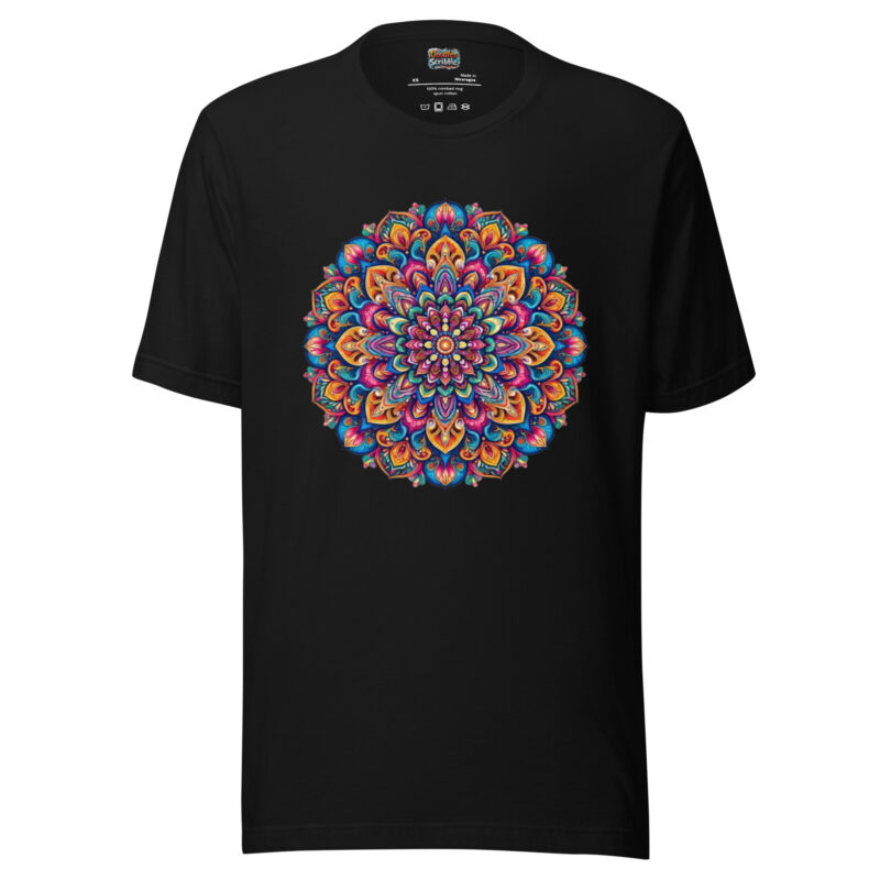 Psychedelic Mandala T-Shirt - A Kaleidoscope of Colours