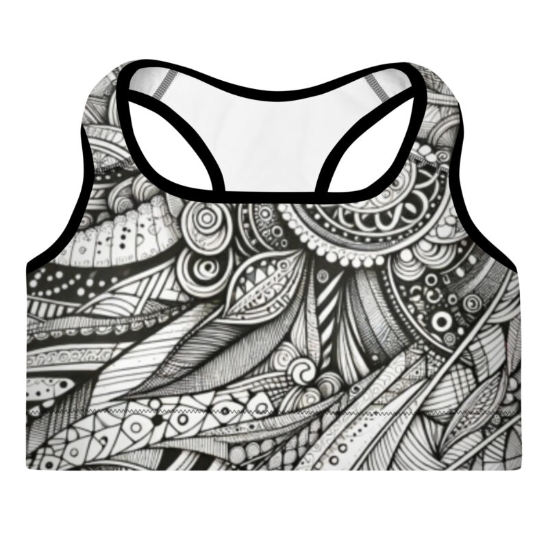 Psychedelic Padded Sports Bra - Visual Rhythm