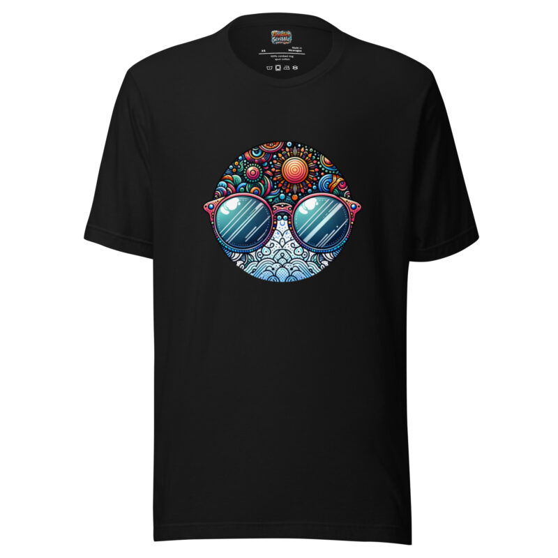 Sunglasses Sun T-Shirt with Psychedelic Reflective Design alternate view