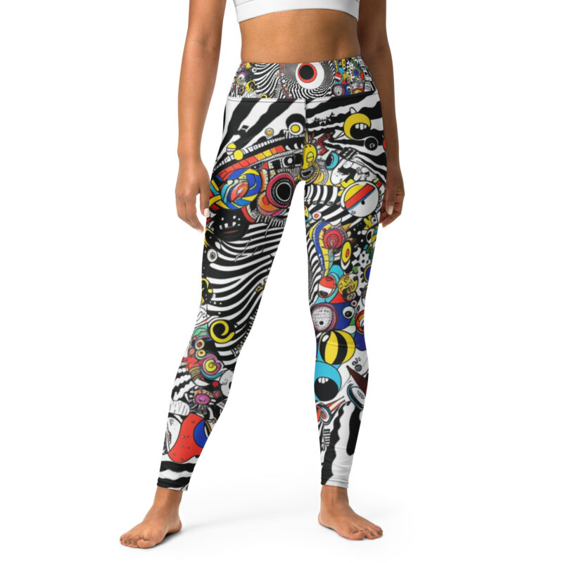 Psychedelic Swirl Doodle Yoga Leggings - Eye of Imagination