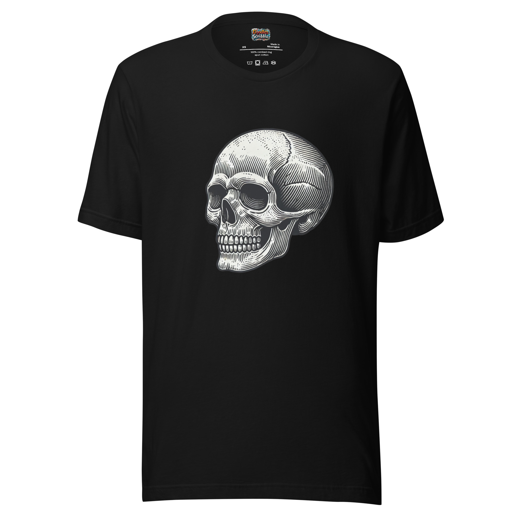 Realistic Skull Doodle for Halloween T-Shirts product image