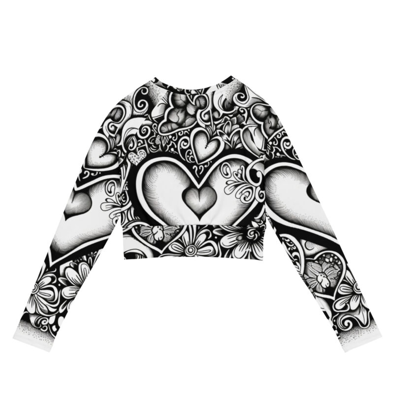 Recycled long-sleeve crop top