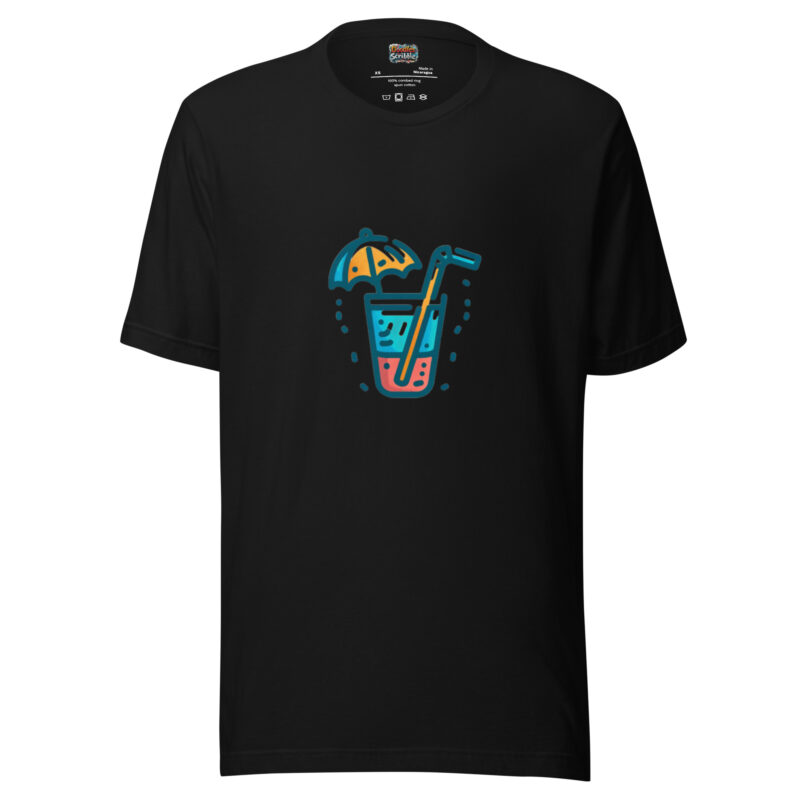 Summer Drink T-Shirt - Refreshing Doodle Design alternate view