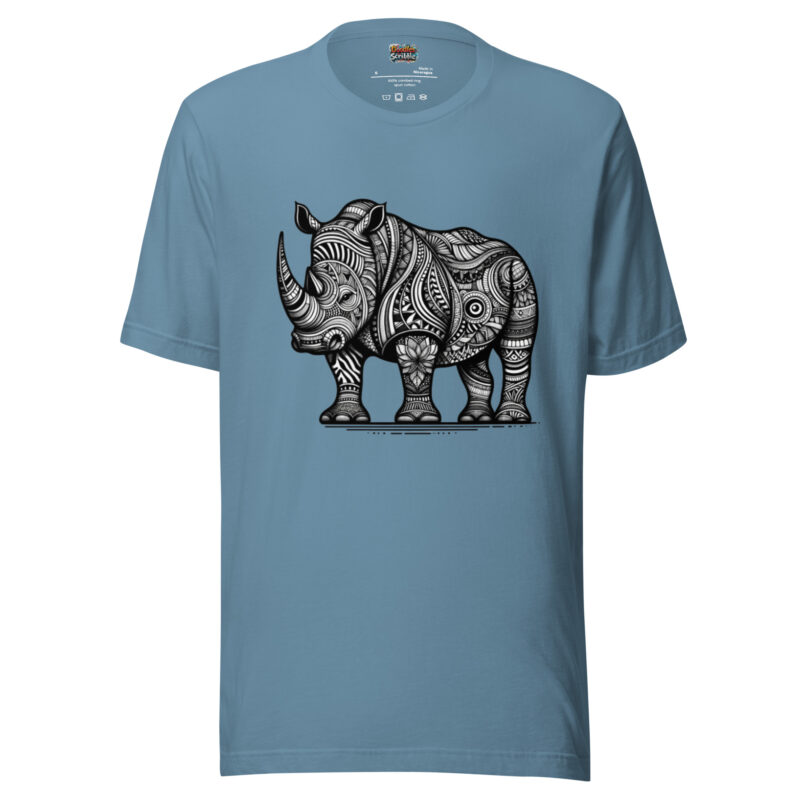 Safari Majesty T-Shirt - Zentangle Rhino