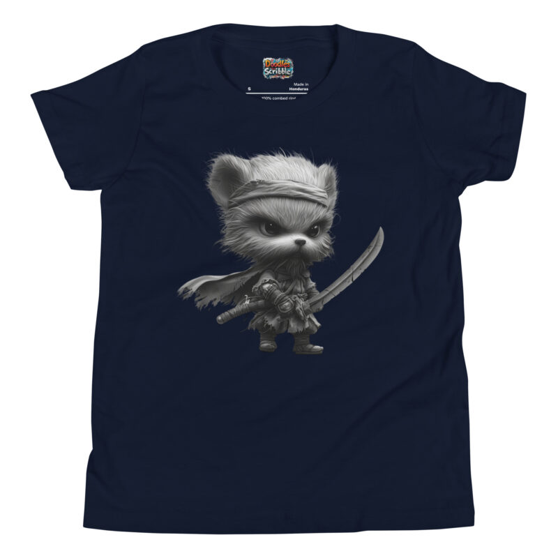 Samurai Furball T-shirt - Adorable Might Illustration