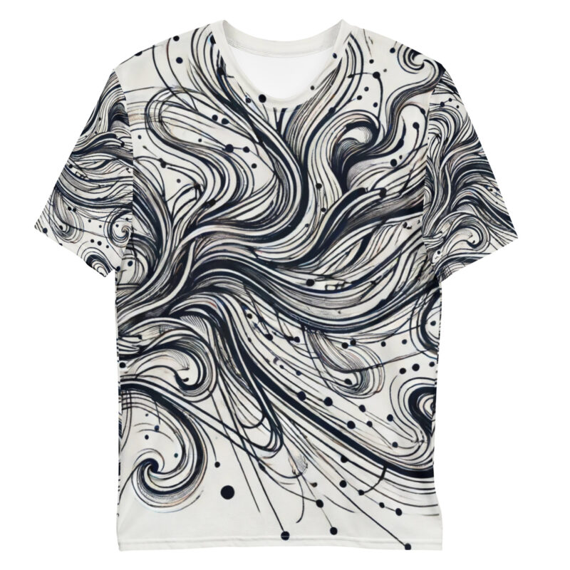 Scribble Diffusion Bold Abstract Doodle All-Over Print T-Shirt