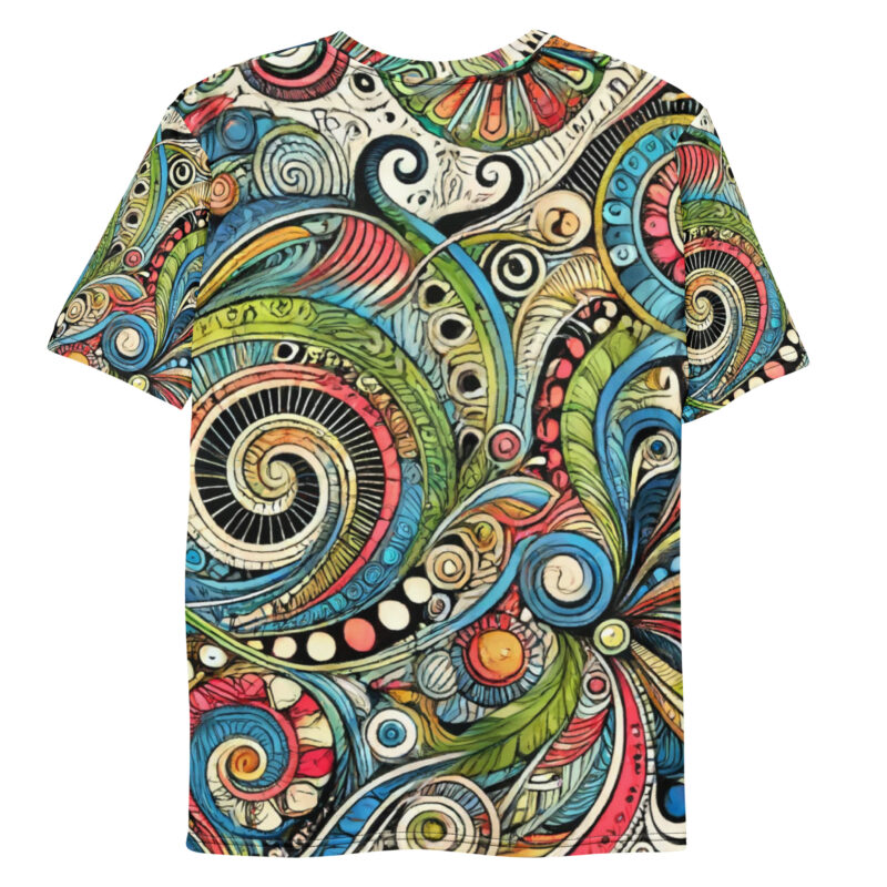 Kaleidoscope Doodle T-Shirt with Colourful Abstract Art alternate view