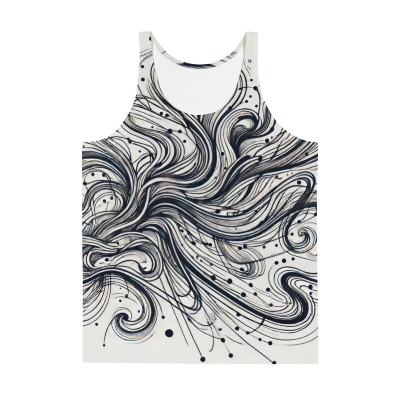 Scribble Diffusion Flowing Abstract Doodle Tank Top