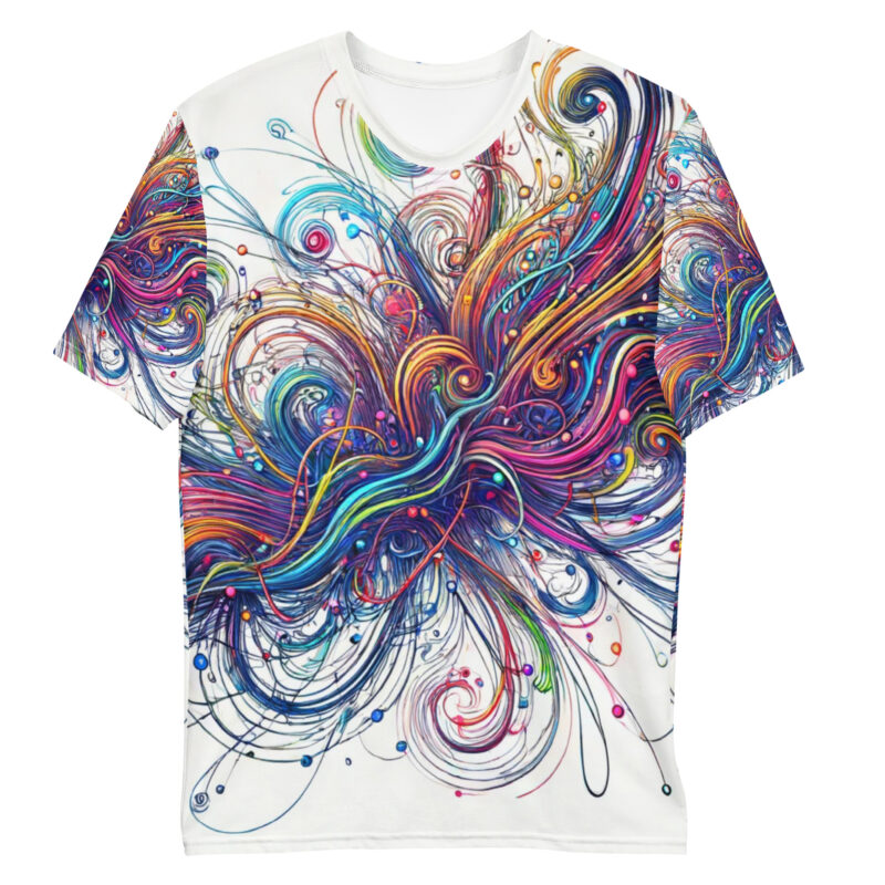 Scribble Diffusion Radiant Multicolour Abstract Doodle T-Shirt