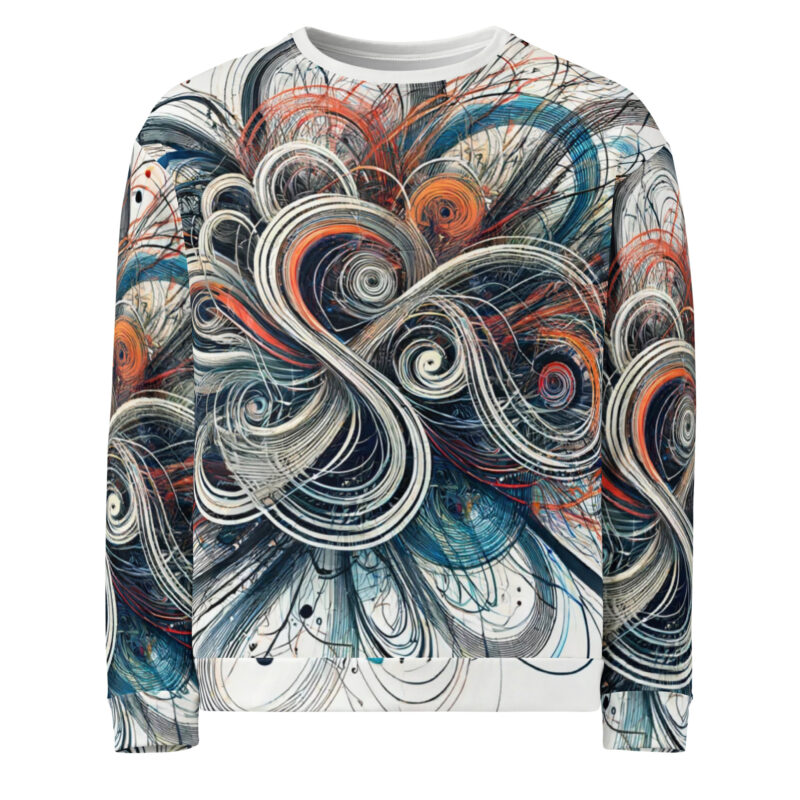Scribble Diffusion Unique Multicolour Abstract Doodle Sweatshirt