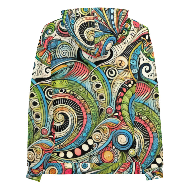 Scribble Diffusion Vibrant Mosaic Abstract Doodle Hoodie