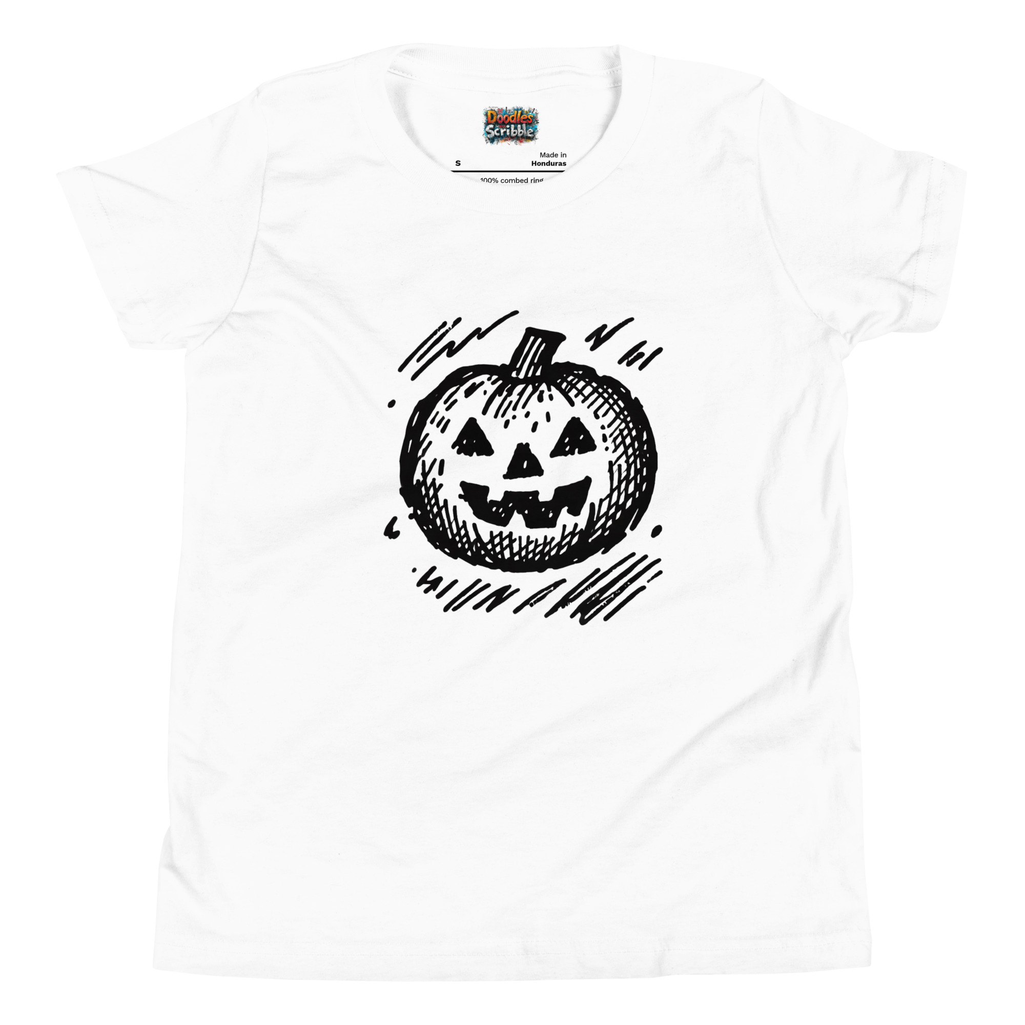 Scribbled Jack-O'-Lantern Design for Halloween T-Shirts product image