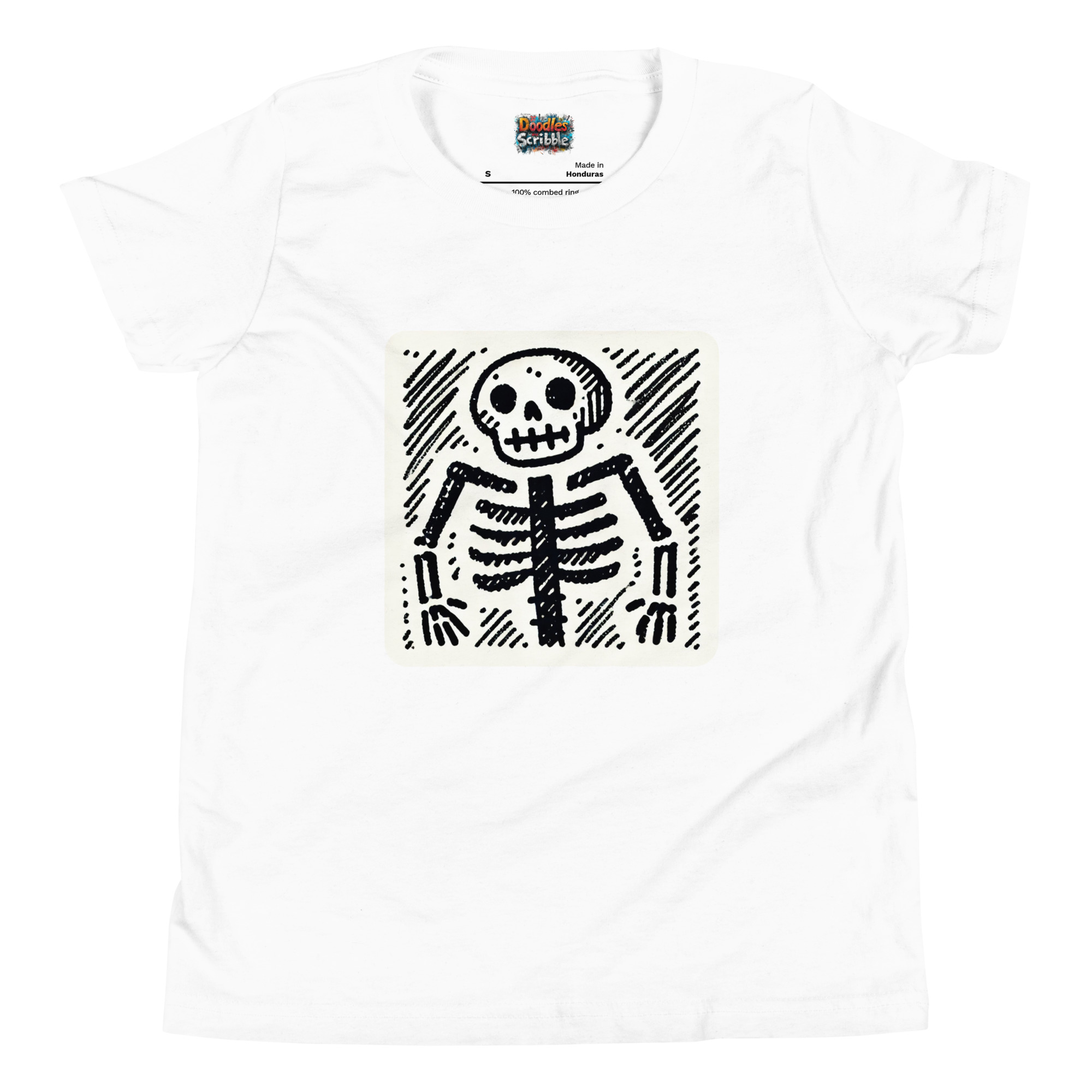 Scribbled Skeleton Design for Halloween T-Shirts product image