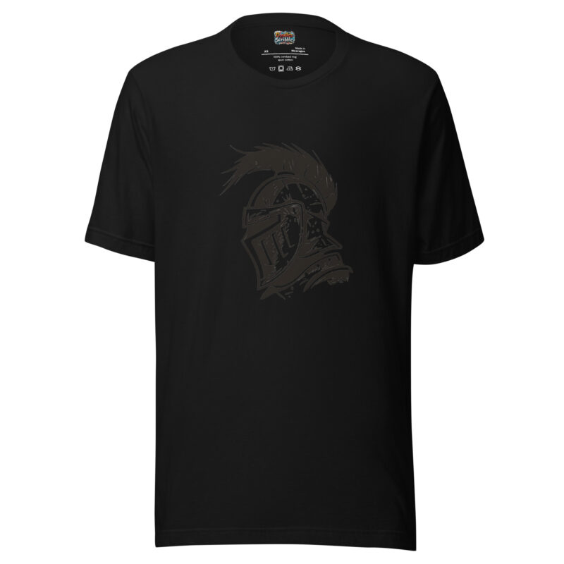 Spartan Helmet T-Shirt with Scribbled Valor Design alternate view