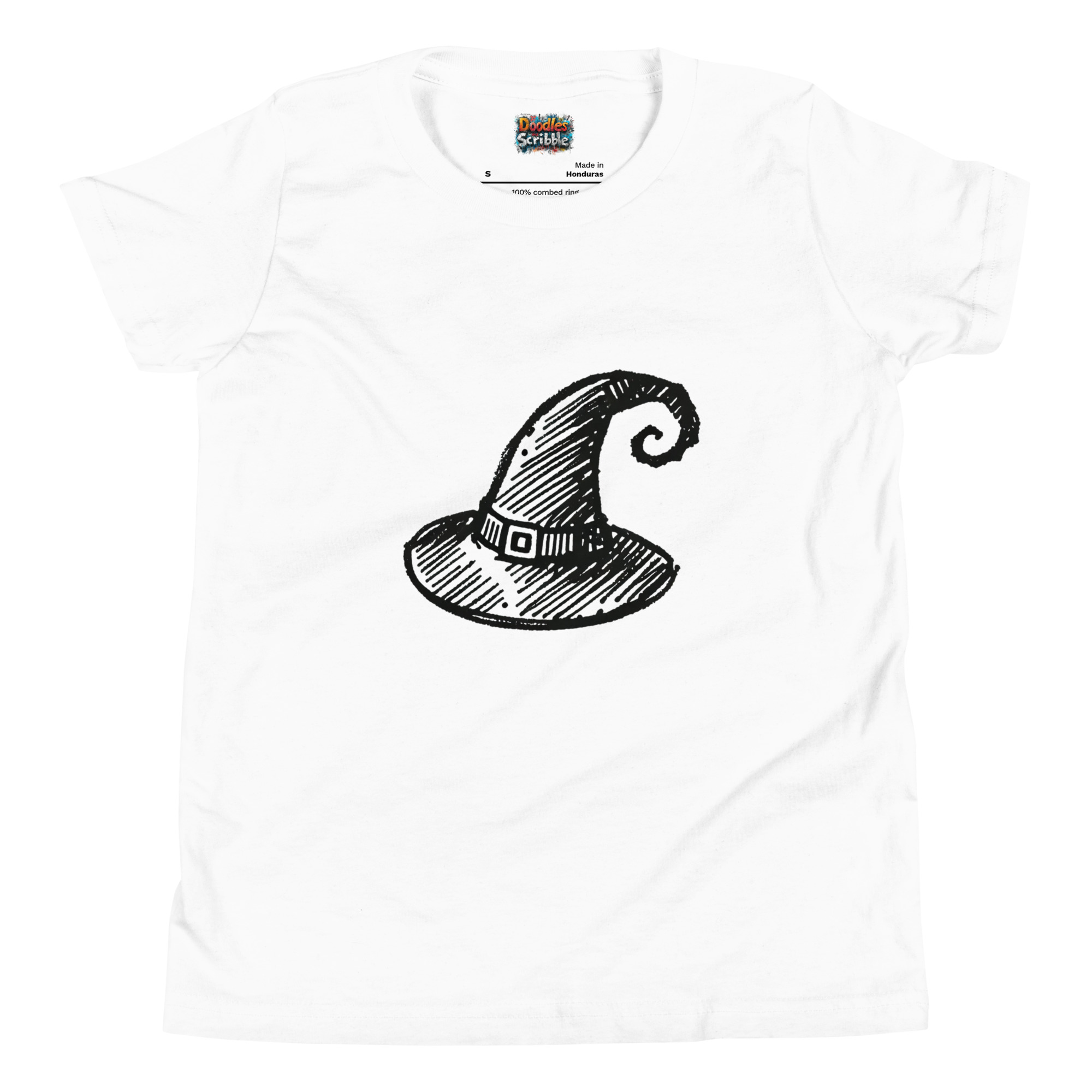 Scribbled Witch Hat Design for Halloween T-Shirts product image