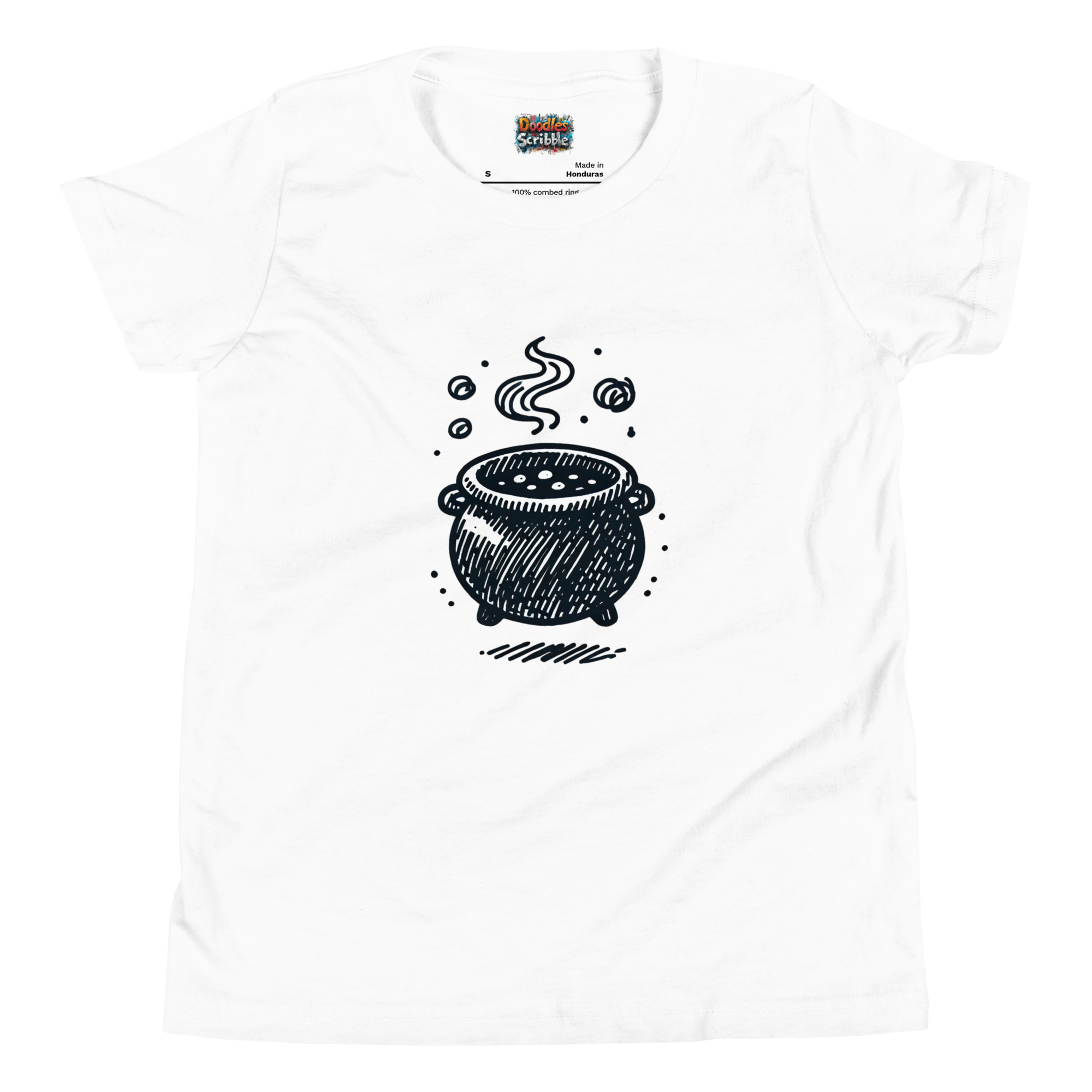 Scribbled Witch's Cauldron Design for Halloween T-Shirts product image