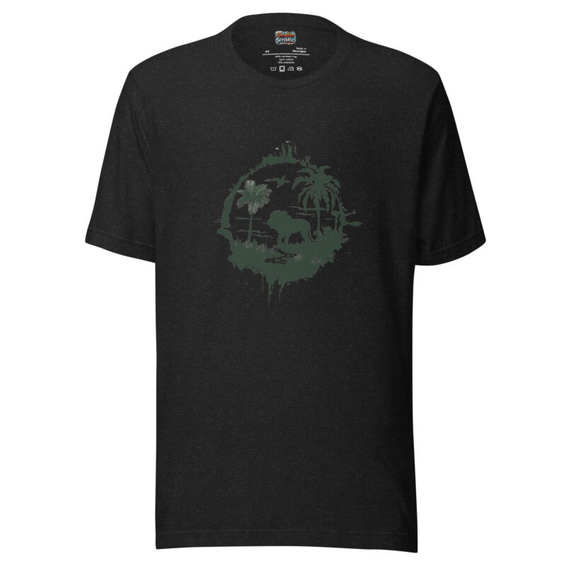 Safari Sunset T-Shirt with Serene Doodle Design alternate view