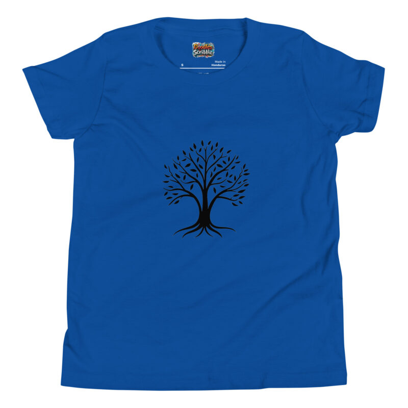 Serene Tree Line Art T-Shirt - Nature's Embrace alternate view