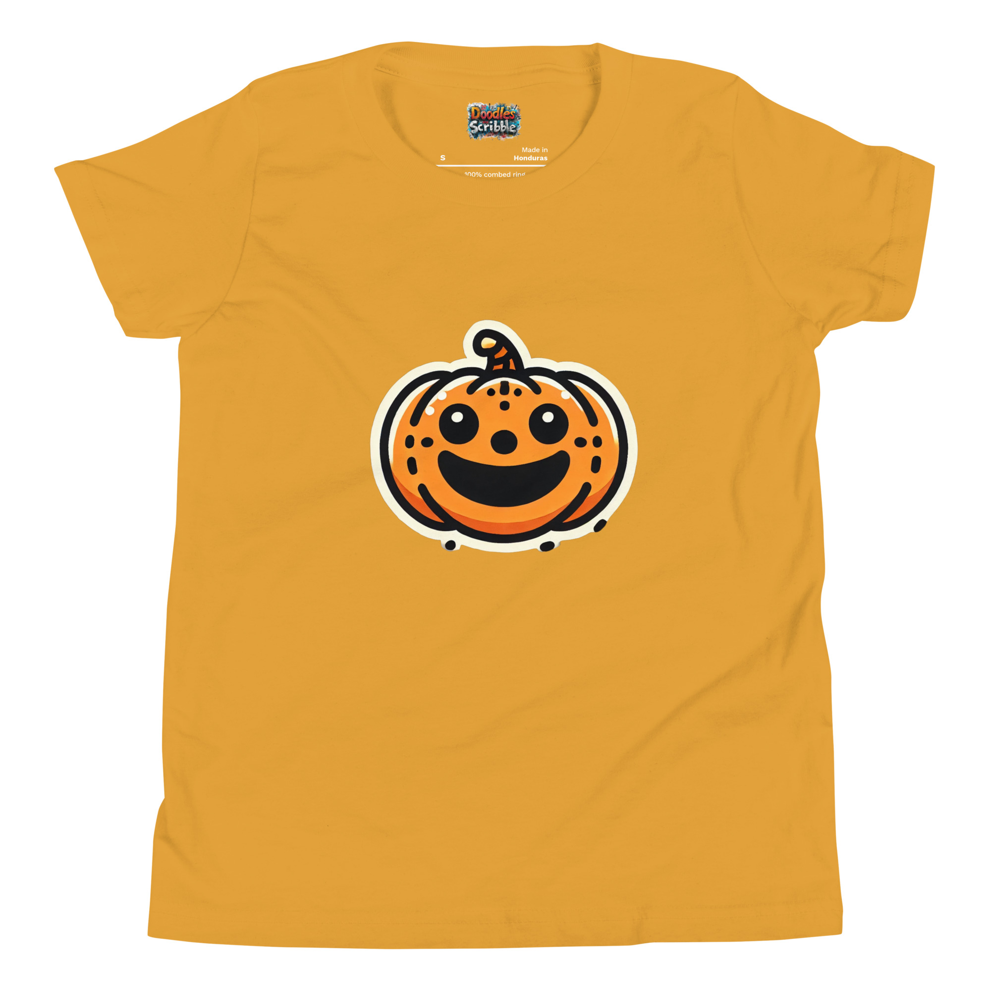 Smiling Pumpkin Doodle for Halloween T-Shirts product image