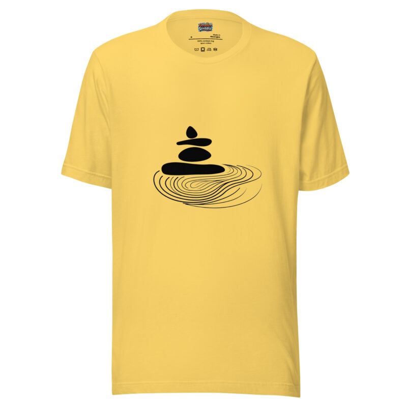 Soothing Pebble Stack on Rippled Water Zen Doodle Shirt