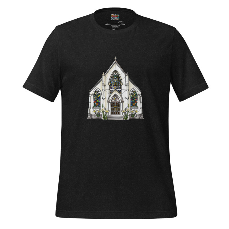 Stained Glass Church T-Shirt - Architectural Majesty alternate view