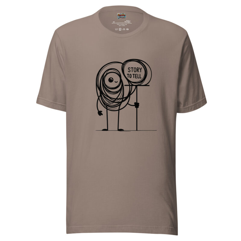 Storyteller Emblem T-Shirt with Enigmatic Speech Doodle alternate view
