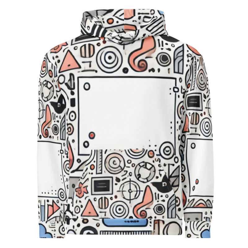 Stylish Cloud and Geometric Doodles Hoodie