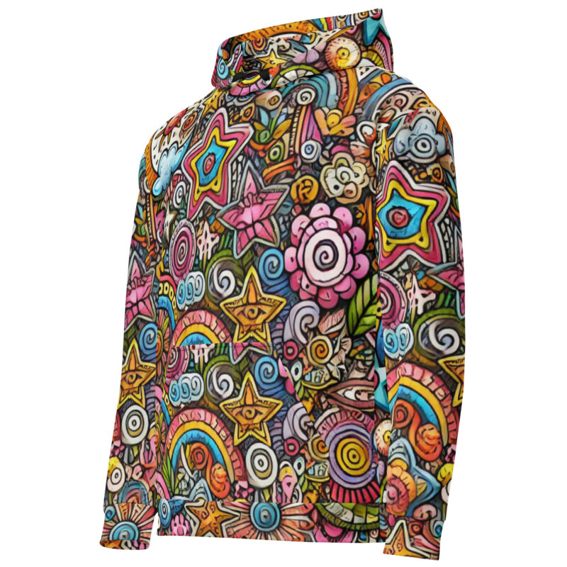 Cool Doodles Hoodie with Colourful Doodle Design alternate view