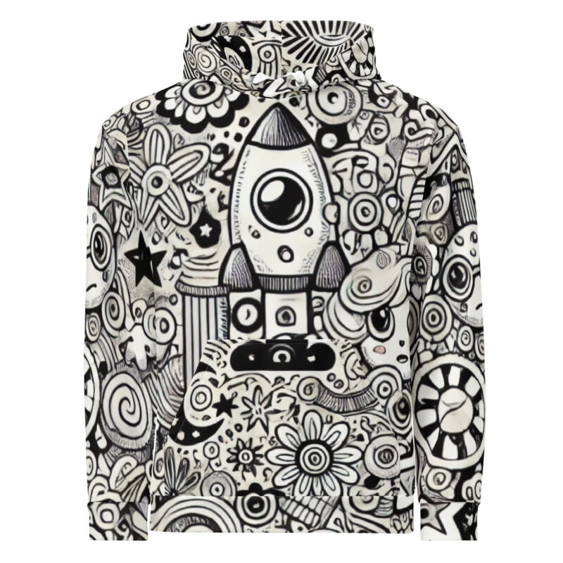Cool Doodles Hoodie with Casual Artistic Design